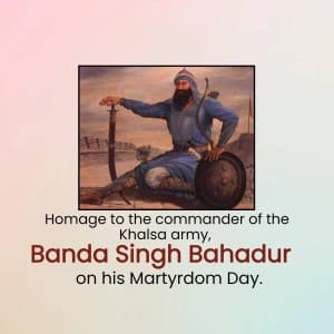 Banda Singh Bahadur Martyrdom Day Instagram Post