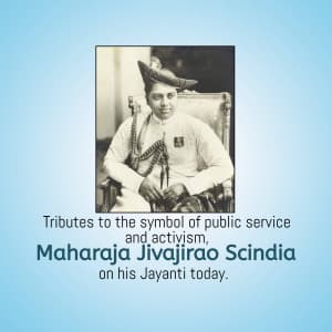 Maharaja Jivajirao Scindia Jayanti Instagram Post