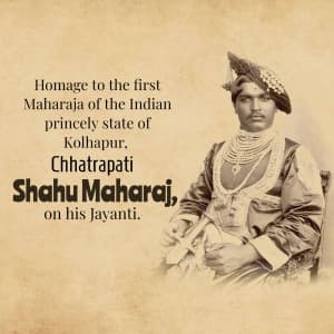 Shahu Maharaj Jayanti greeting image