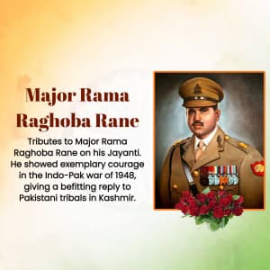 Major Rama Raghoba Rane jayanti graphic