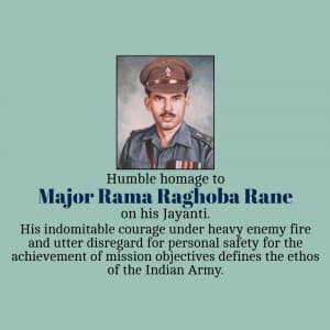 Major Rama Raghoba Rane jayanti creative image