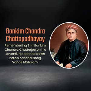 Bankim Chandra Chattopadhayay Jayanti graphic