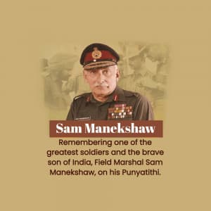 Sam Manekshaw Punyatithi graphic