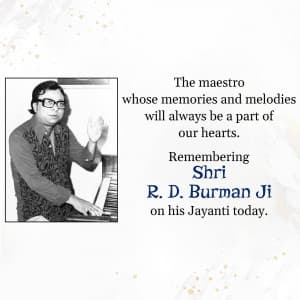 R D Burman Jayanti creative image