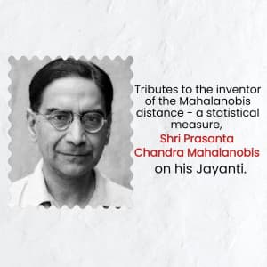 Prasanta Chandra Mahalanobis Jayanti creative image