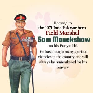 Sam Manekshaw Punyatithi banner