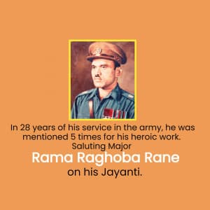 Major Rama Raghoba Rane jayanti poster Maker