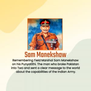 Sam Manekshaw Punyatithi event poster