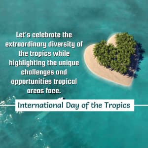 International Day of the Tropics marketing flyer