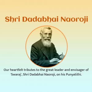 Dadabhai Naoroji Punyatithi marketing flyer