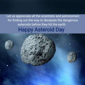 Asteroid Day whatsapp status poster