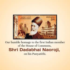 Dadabhai Naoroji Punyatithi creative image