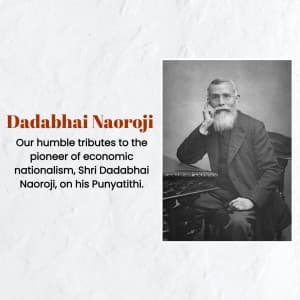 Dadabhai Naoroji Punyatithi whatsapp status poster