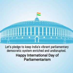 International Day of Parliamentarism whatsapp status poster