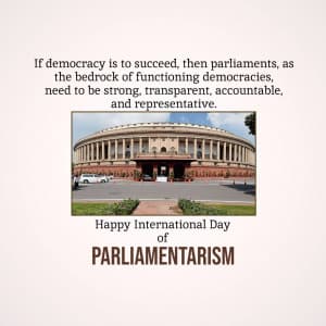 International Day of Parliamentarism Facebook Poster