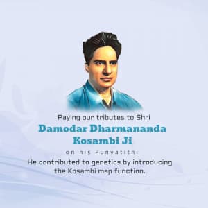 Damodar Dharmananda Kosambi Punyatithi poster Maker