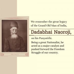 Dadabhai Naoroji Punyatithi poster Maker