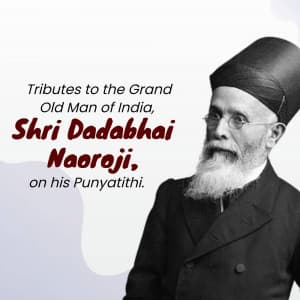 Dadabhai Naoroji Punyatithi event advertisement