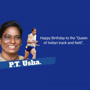 P. T. Usha Birthday creative image