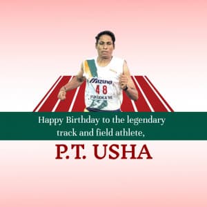 P. T. Usha Birthday poster Maker