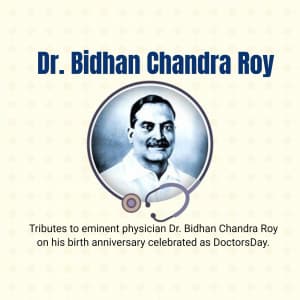 Bidhan Chandra Roy Jayanti marketing flyer