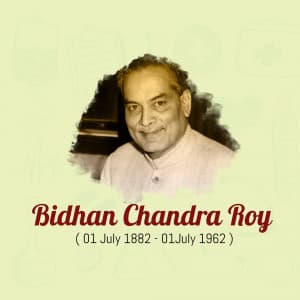 Bidhan Chandra Roy Jayanti whatsapp status poster