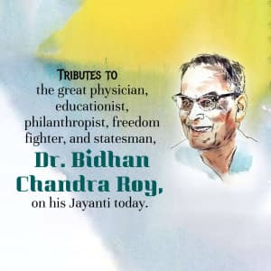 Bidhan Chandra Roy Jayanti event advertisement