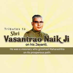 Vasantrao Naik Jayanti creative image