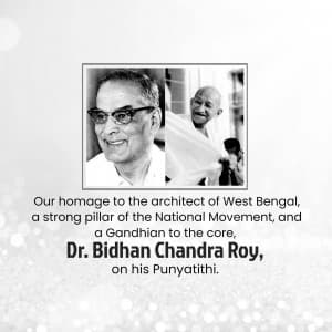 Bidhan Chandra Roy Punyatithi marketing flyer