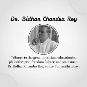 Bidhan Chandra Roy Punyatithi creative image