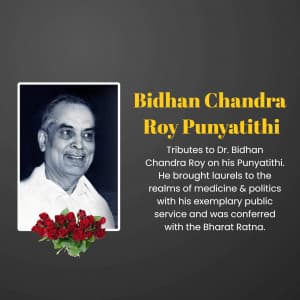 Bidhan Chandra Roy Punyatithi Facebook Poster