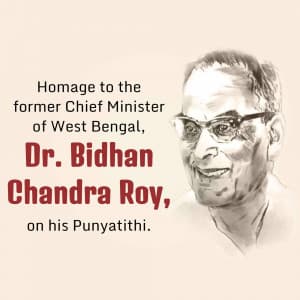 Bidhan Chandra Roy Punyatithi poster Maker