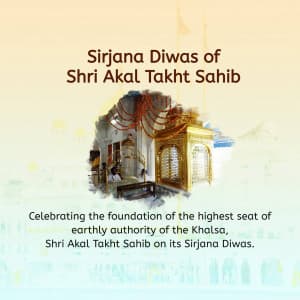 Sirjana Diwas of Shri Akal Takht Sahib graphic