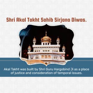 Sirjana Diwas of Shri Akal Takht Sahib video