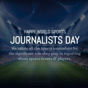 World Sports Journalists Day Facebook Poster