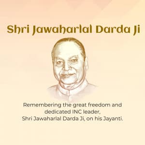 Jawaharlal Darda jayanti creative image