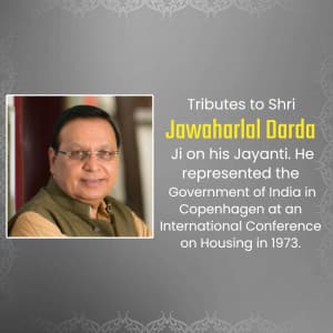 Jawaharlal Darda jayanti poster Maker