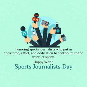 World Sports Journalists Day poster Maker