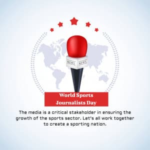 World Sports Journalists Day event advertisement