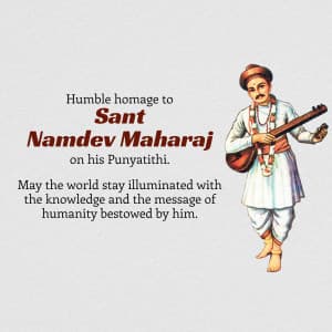 Sant Namdev Maharaj Punyatithi whatsapp status poster