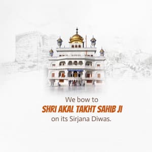 Sirjana Diwas of Shri Akal Takht Sahib event poster