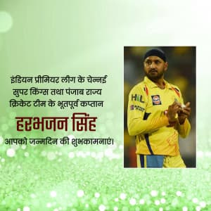 Harbhajan Singh Birthday marketing flyer