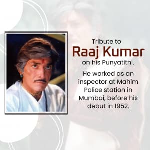 Raaj Kumar Punyatithi poster Maker