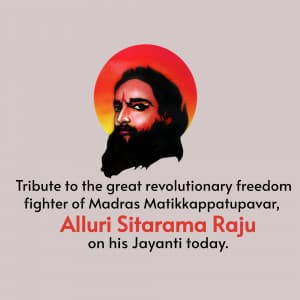 Alluri Sitarama Raju Jayanti advertisement banner