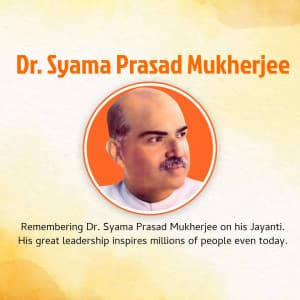 Syama Prasad Mukherjee JanmJayanti marketing flyer