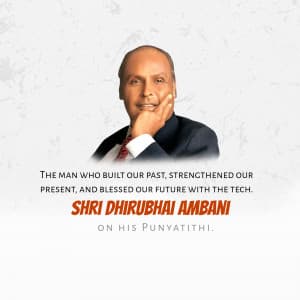 Dhirubhai Ambani Punyatithi poster Maker