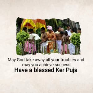 Ker Puja whatsapp status poster