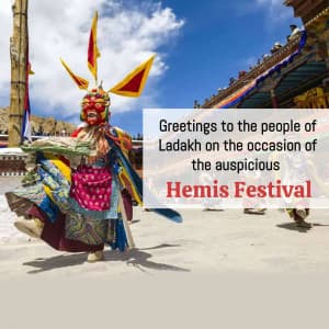 Hemis Festival whatsapp status poster