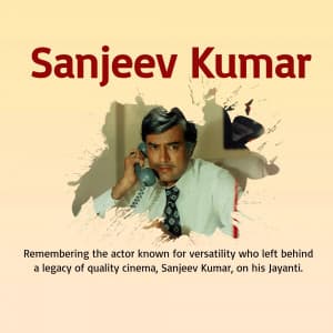 Sanjeev Kumar Jayanti marketing flyer