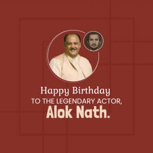 Alok Nath Birthday illustration